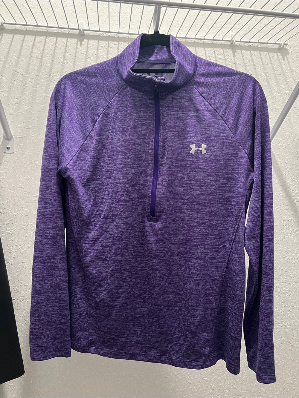 Under Armour Heathered Purple 1/4 Zip Performance Pullover
